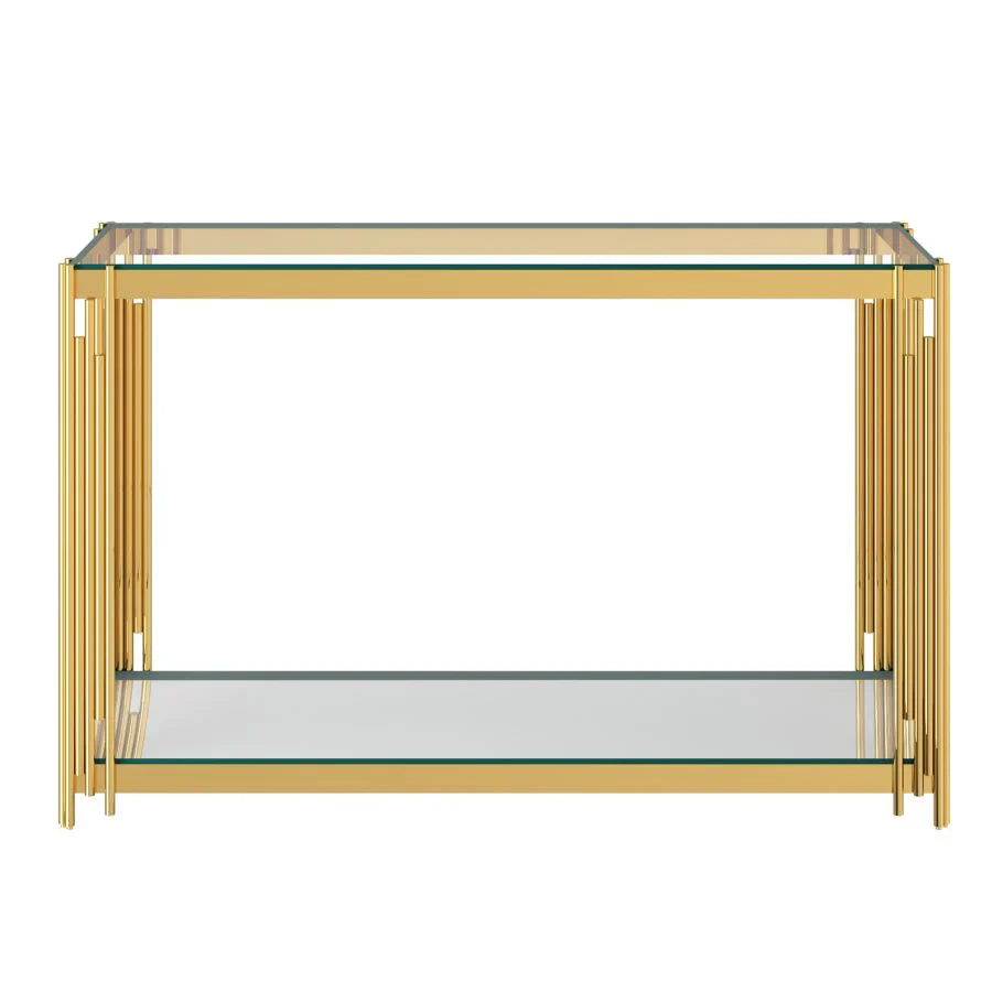 Estrel Console Table in Gold - Furniture Depot