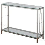 Athena Console Table in Chrome - Furniture Depot