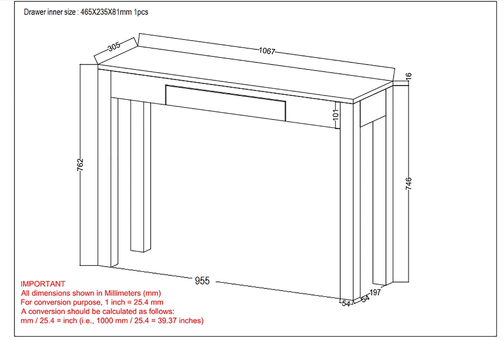 IDRIS-CONSOLE/DESK-DARK SHEESHAM - Furniture Depot