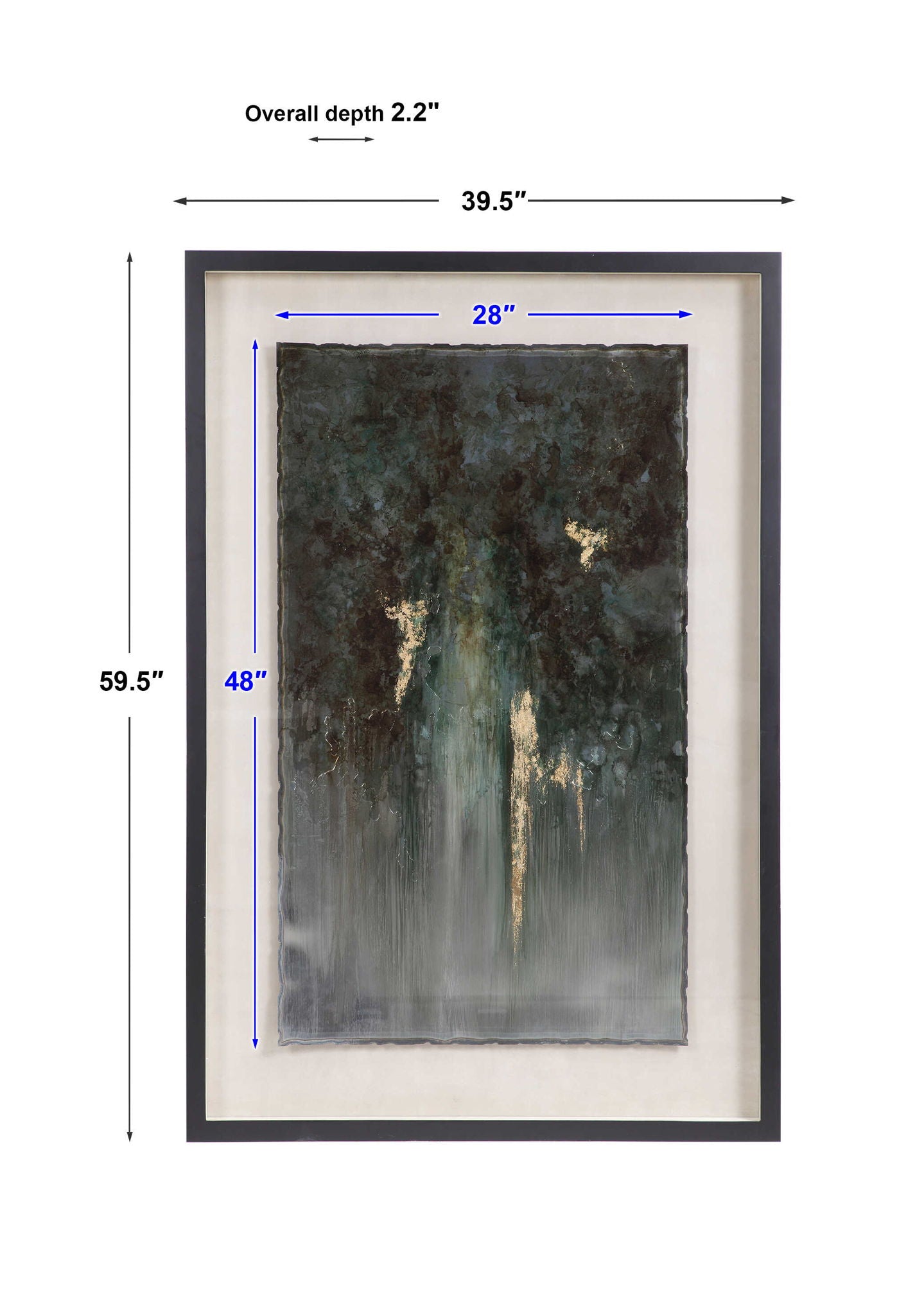 Rustic Patina Grande - Abstract Art - Dark Gray