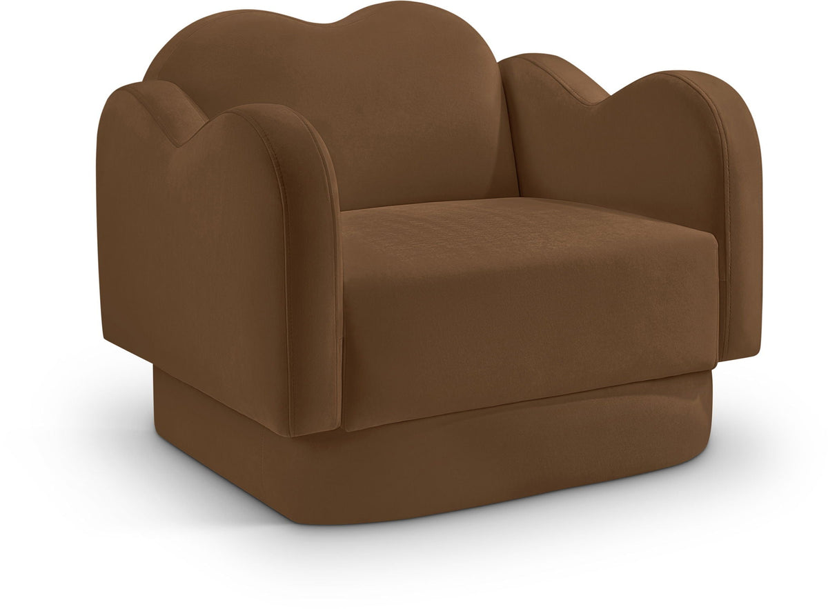 Bloom - Velvet Chair - Saddle
