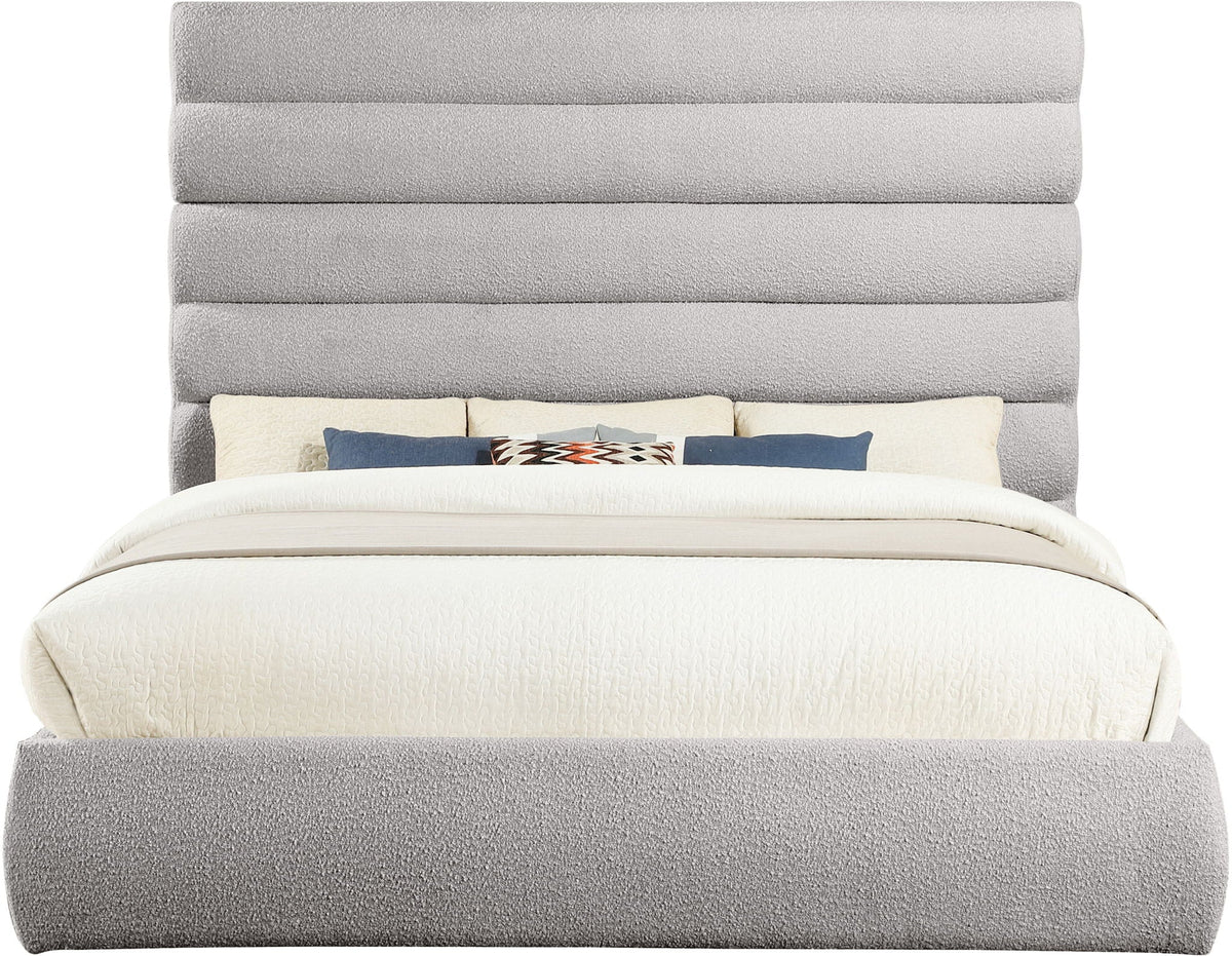 Adam - Boucle Fabric Bed With 70.5" Headboard