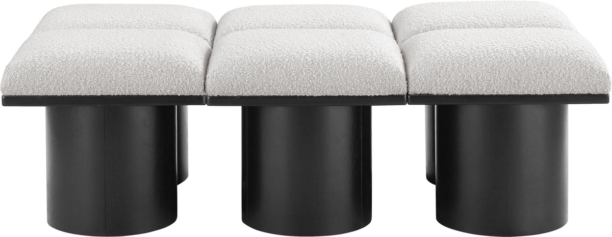 Pavilion - 6 Piece Modular Bench With Black Base