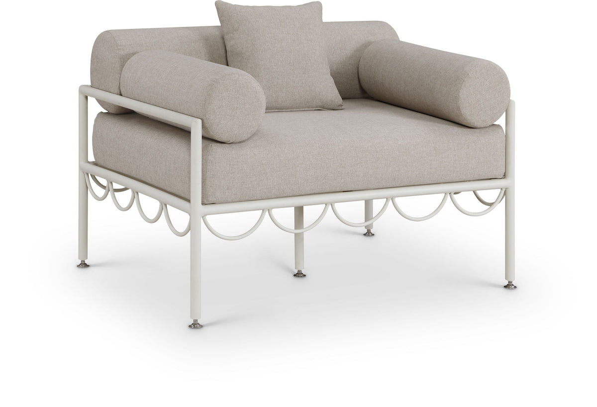 Portofino - Resilient Water Repellent Fabric Upholstered Outdoor Patio Chair