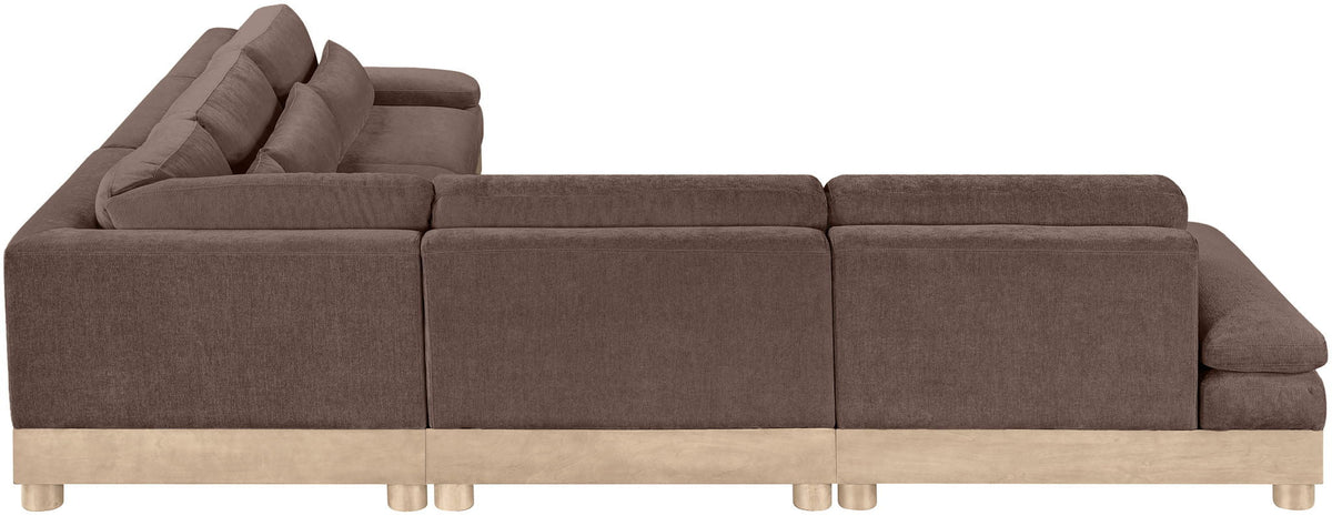 Turin - Chenille Fabric Upholstered Modular Sectional - Brown