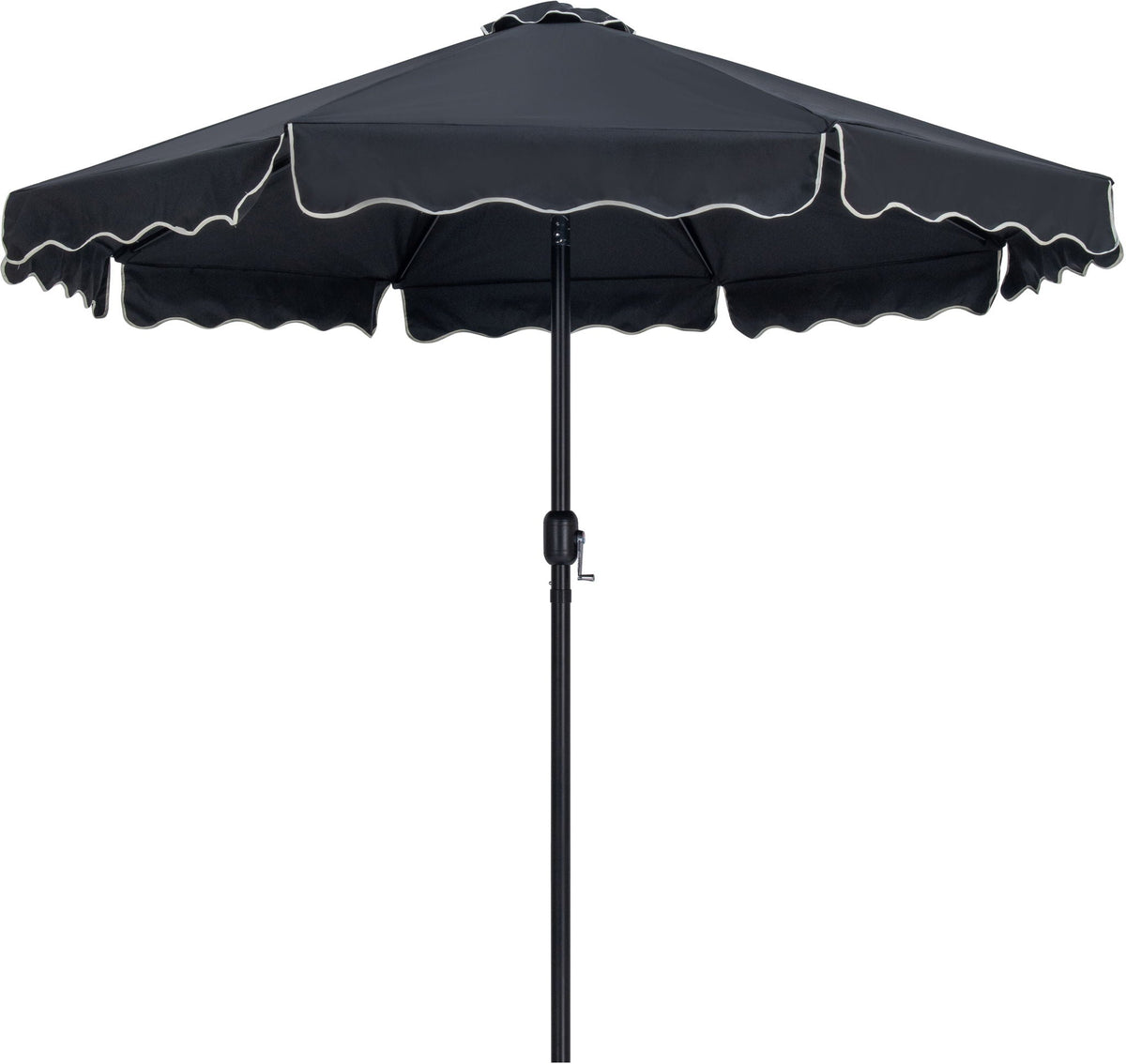 Amalfi - Patio Umbrella - Black Base / Black Pole