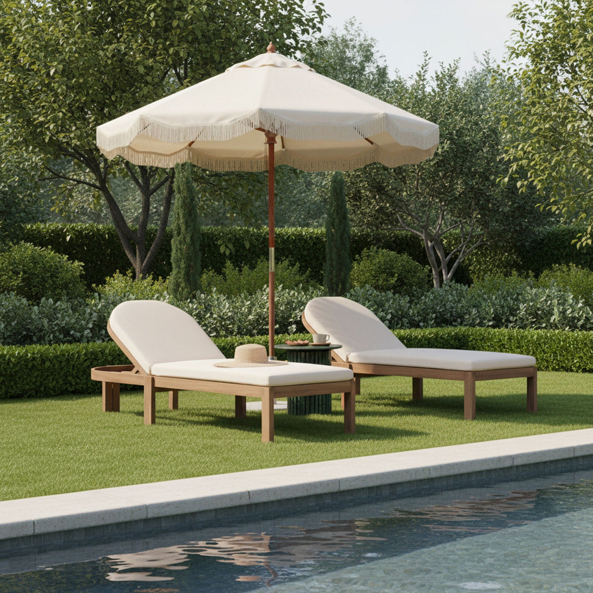 Newport - Water Resistant Fabric Upholstered Outdoor Patio Lounge Chair