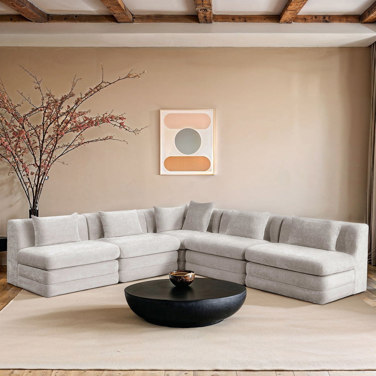 Stellar - 5 Piece Upholstered Modular Sectional