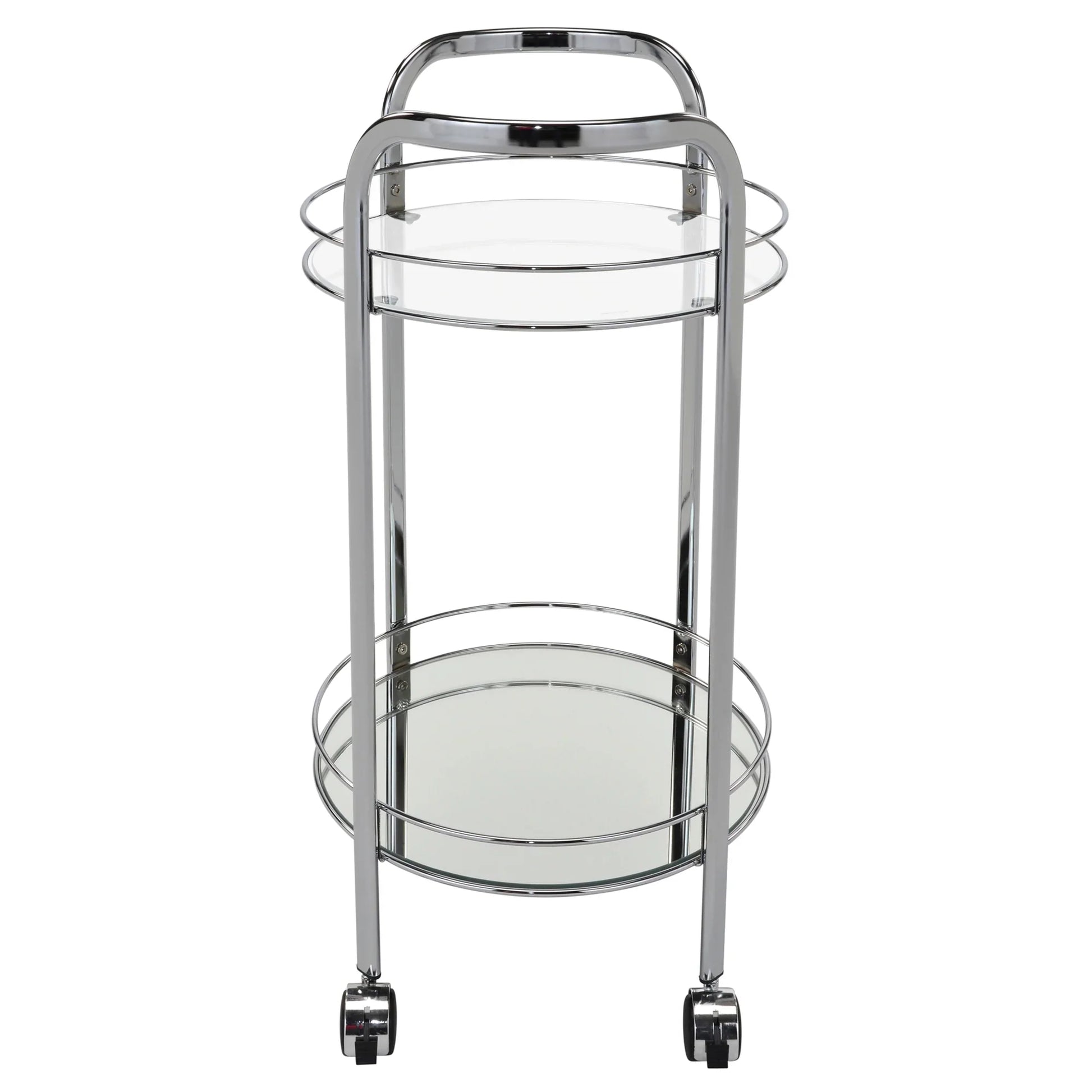 NEEMA-2-TIER BAR CART-CHROME - Furniture Depot