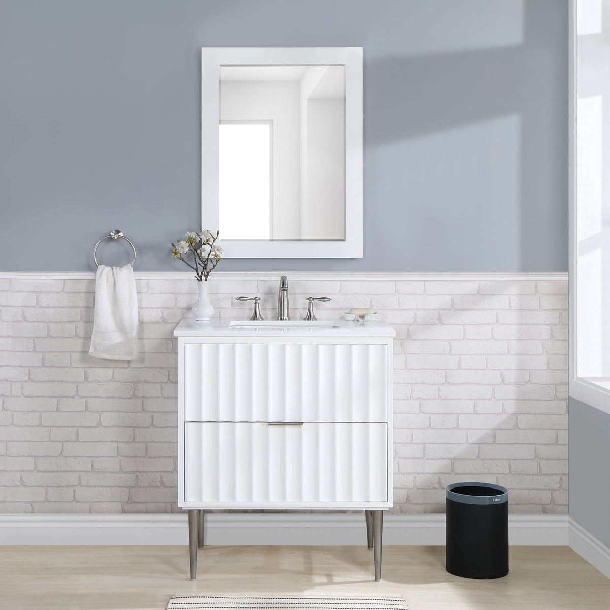 Modernist - Bathroom Vanity With Chrome Legs