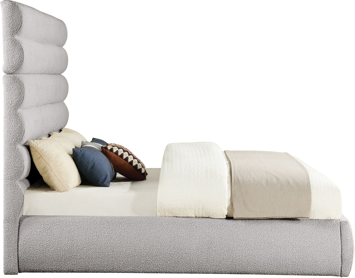 Adam - Boucle Fabric Bed With 70.5" Headboard