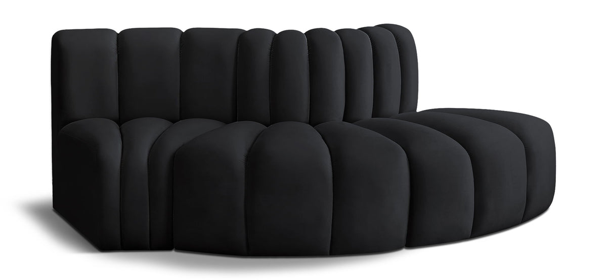 Arc - Velvet 3 Piece Modular Sofa
