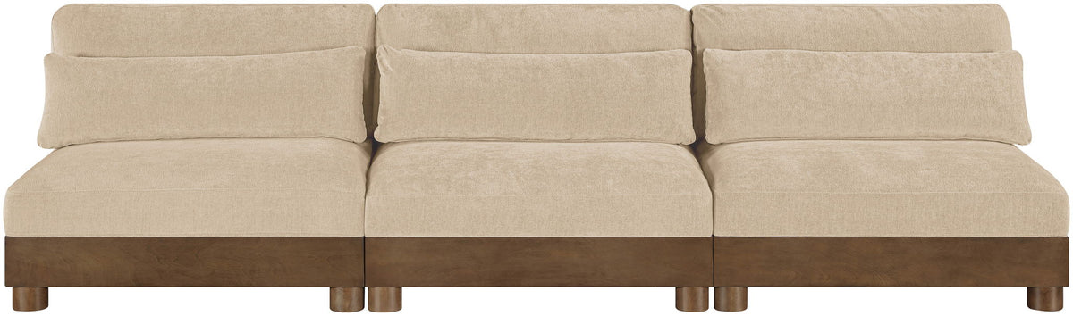 Turin - Chenille Fabric Upholstered Modular Sectional - Beige