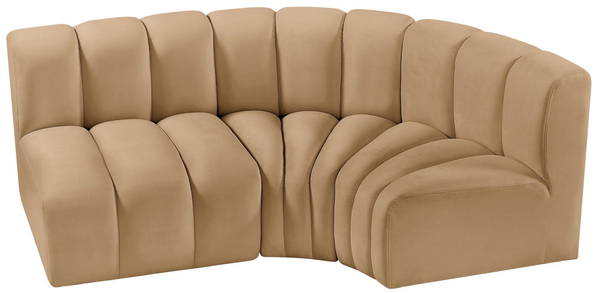 Arc - Velvet 3 Piece Sofa