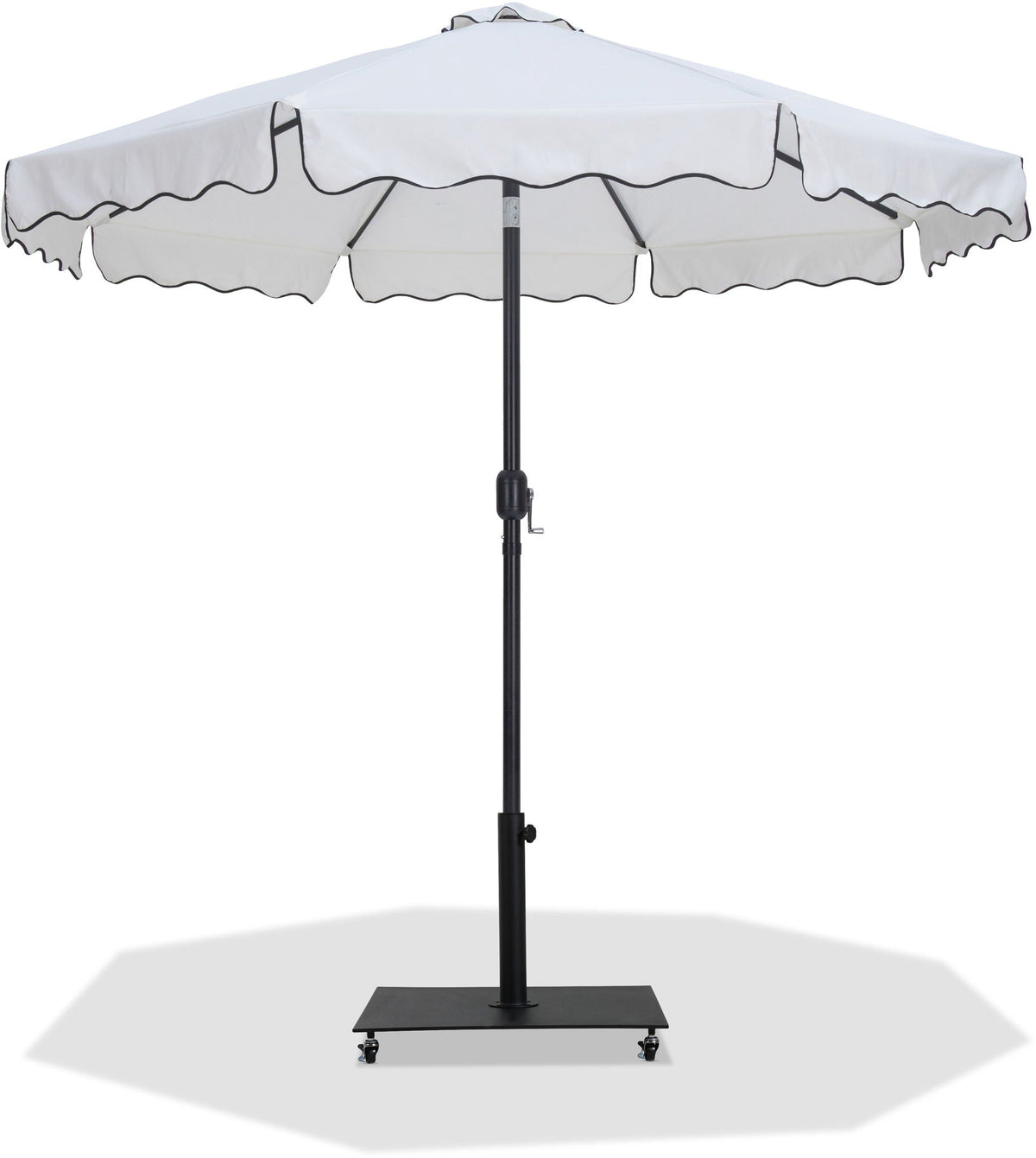 Amalfi - Aluminum Patio Umbrella - Black Base / Black Pole