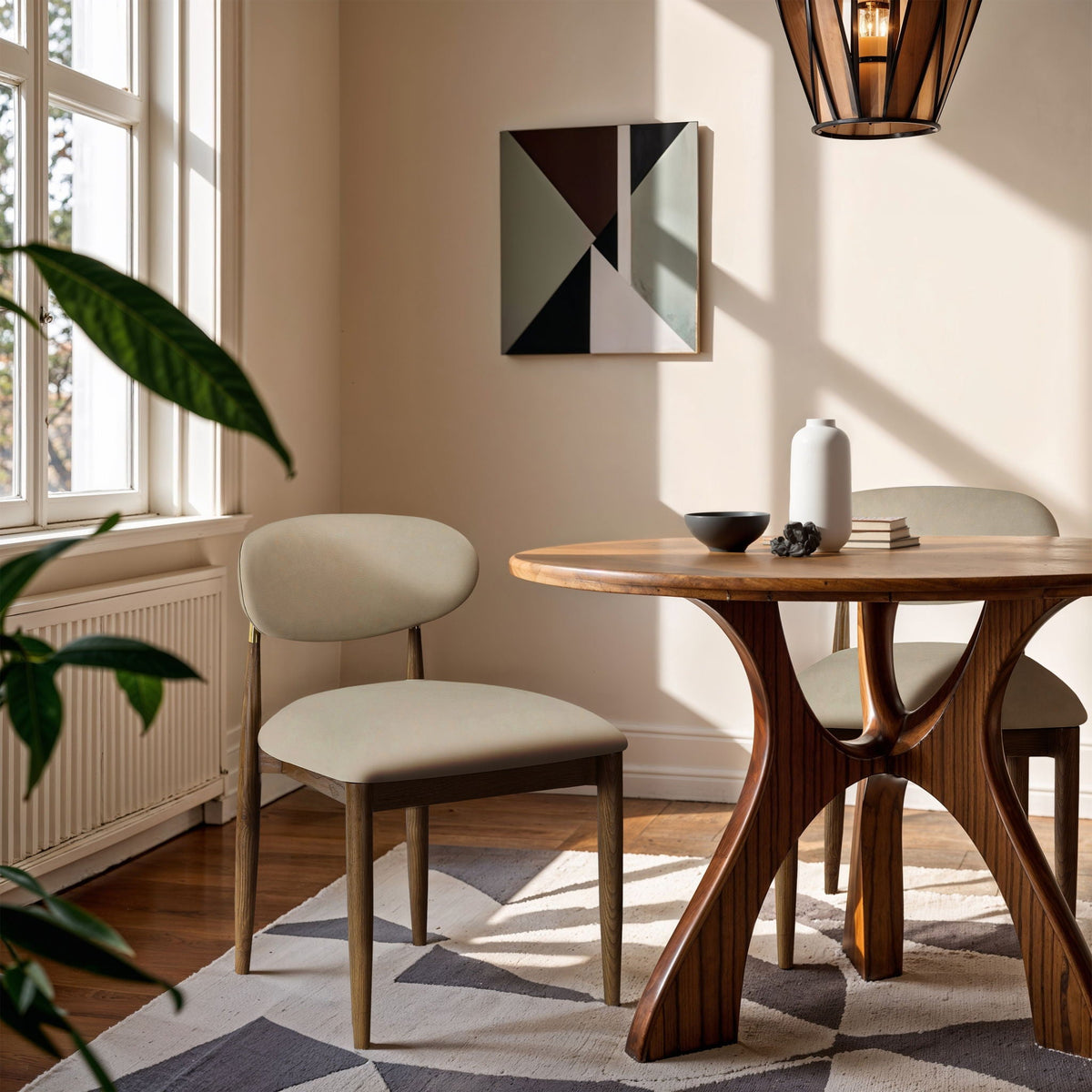 Riccio - Side Chair (Set of 2) - Walnut Frame