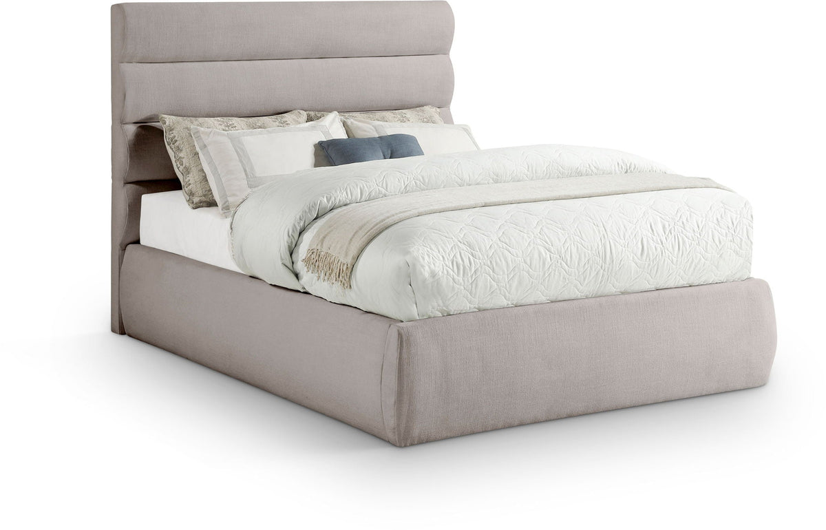 Adam - Linen Fabric Bed With 52" Headboard