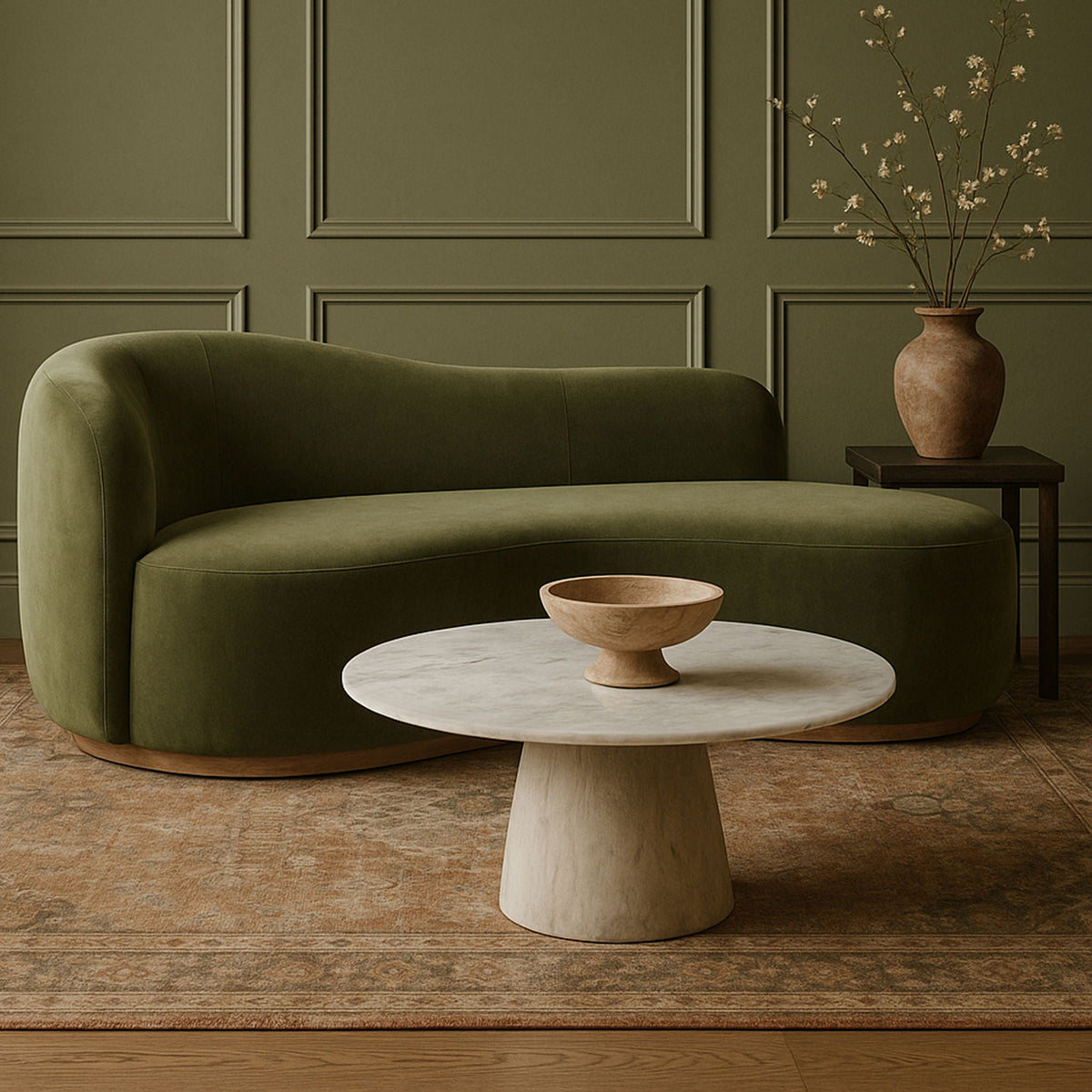 Liona - Marble And Mango Wood Table