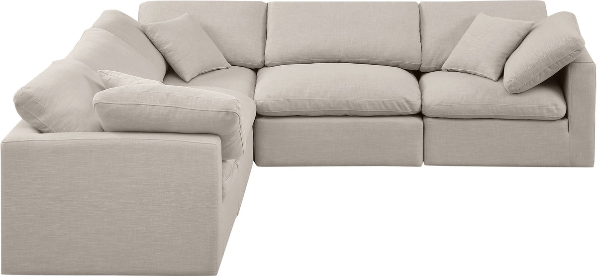 Indulge - Linen 5 Piece Modular Corner Sectional