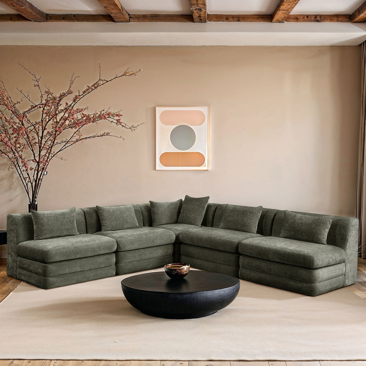 Stellar - 5 Piece Upholstered Modular Sectional