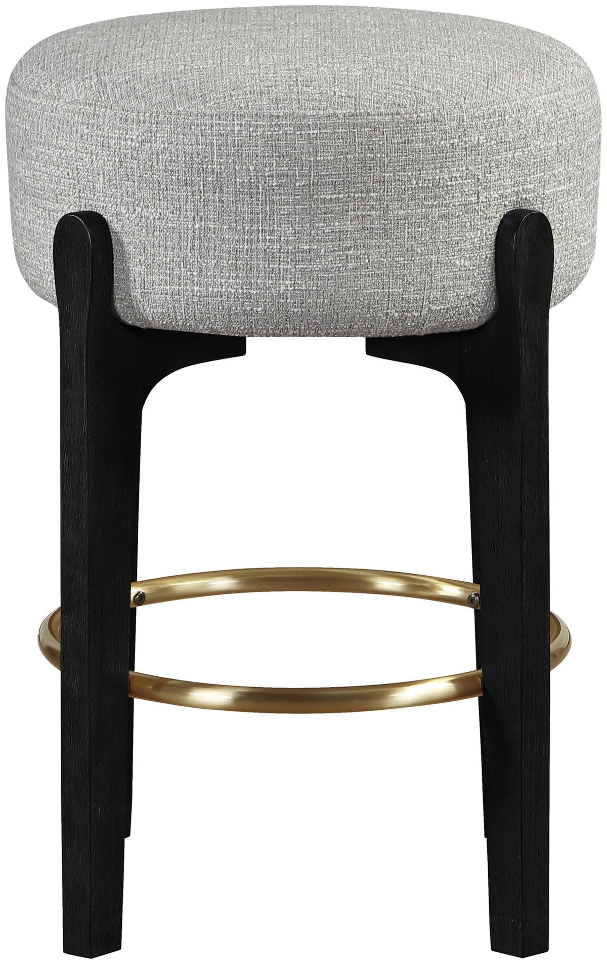 Torino - Backless Counter Stool With Brushed Black Base (Set of 2)