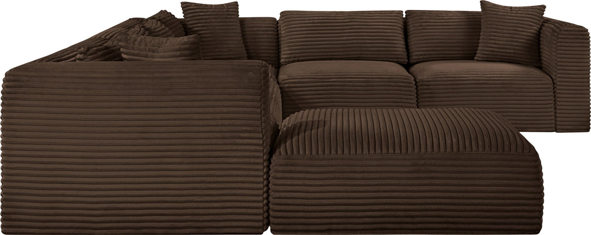 Shaggy - 7 Piece Modular U-Shaped Sectional With Ottoman
