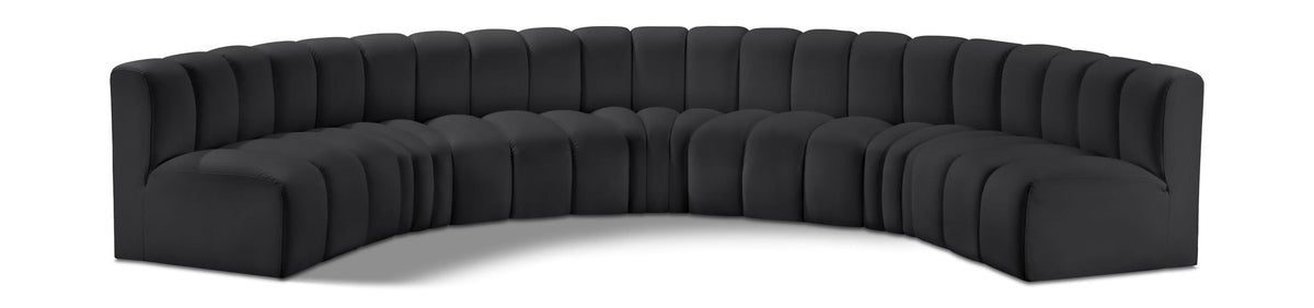 Arc - Faux Leather 7 Piece U-Shaped Modular Sofa