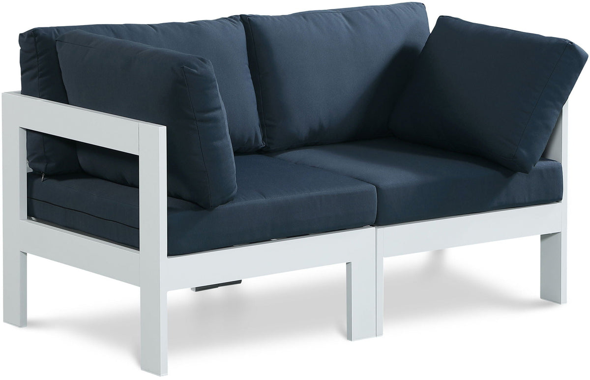 Nizuc - Outdoor Patio 2 Seat Modular Sofa With White Frame