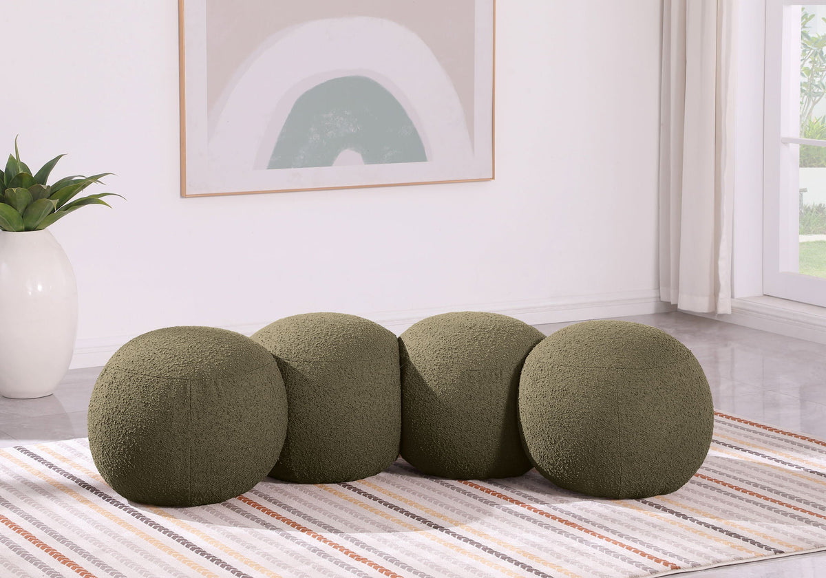 Apollo - Boucle Fabric Bench