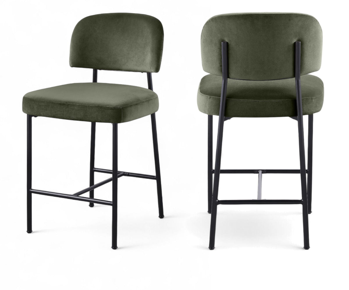 Zarelle - Performance Fabric Upholstered Counter Stool (Set of 2)