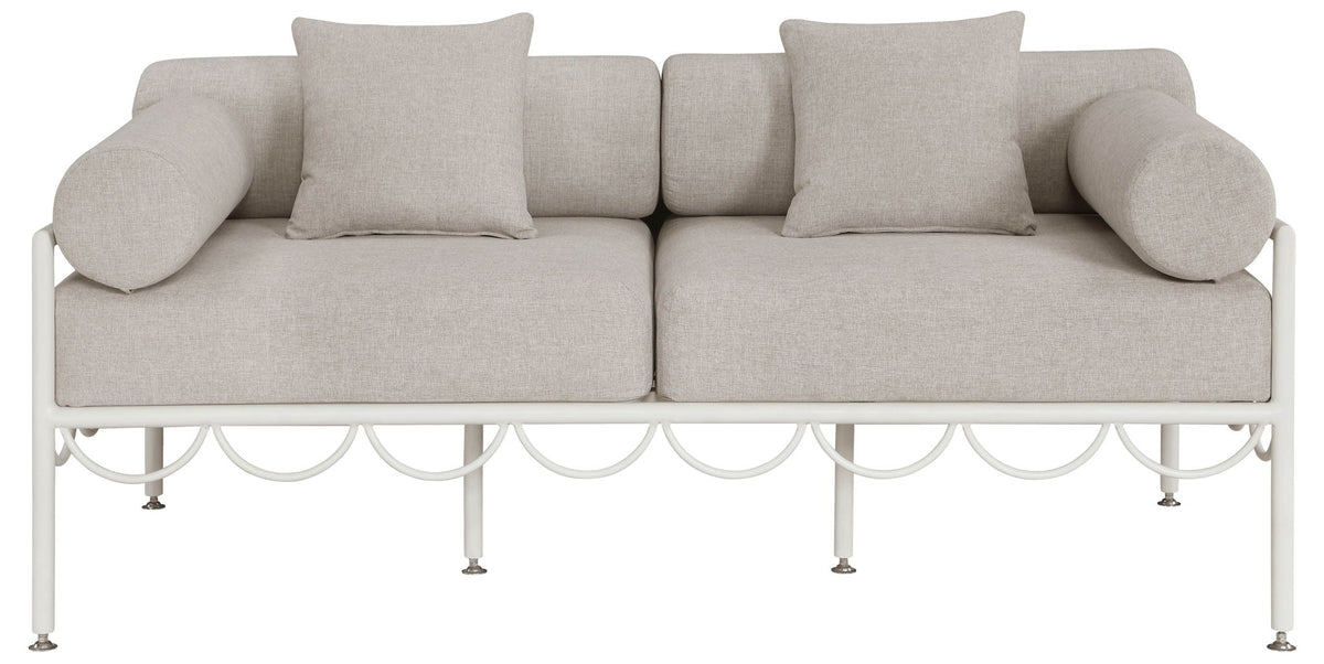 Portofino - Resilient Water Repellent Fabric 69.75" Upholstered Outdoor Patio Loveseat