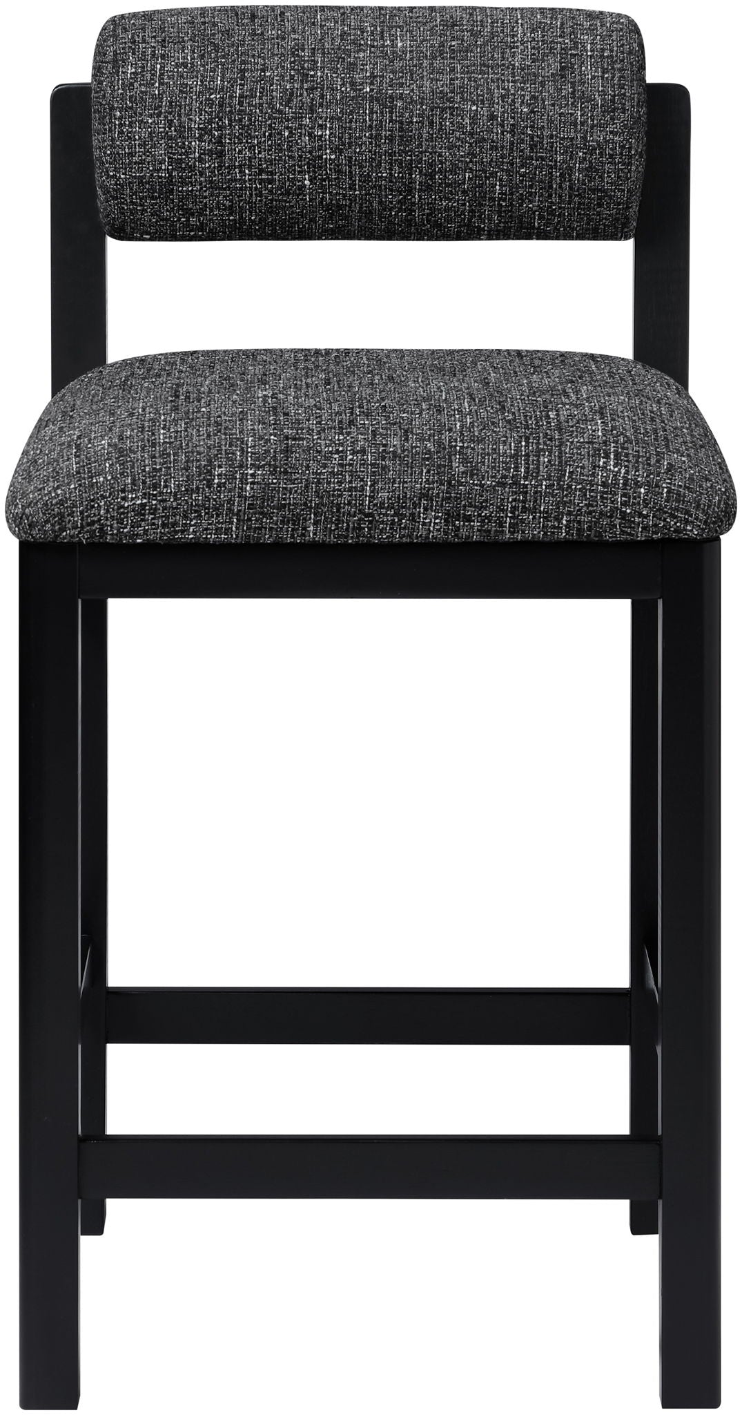 Roundhill - Fabric Counter Stool - Black Frame