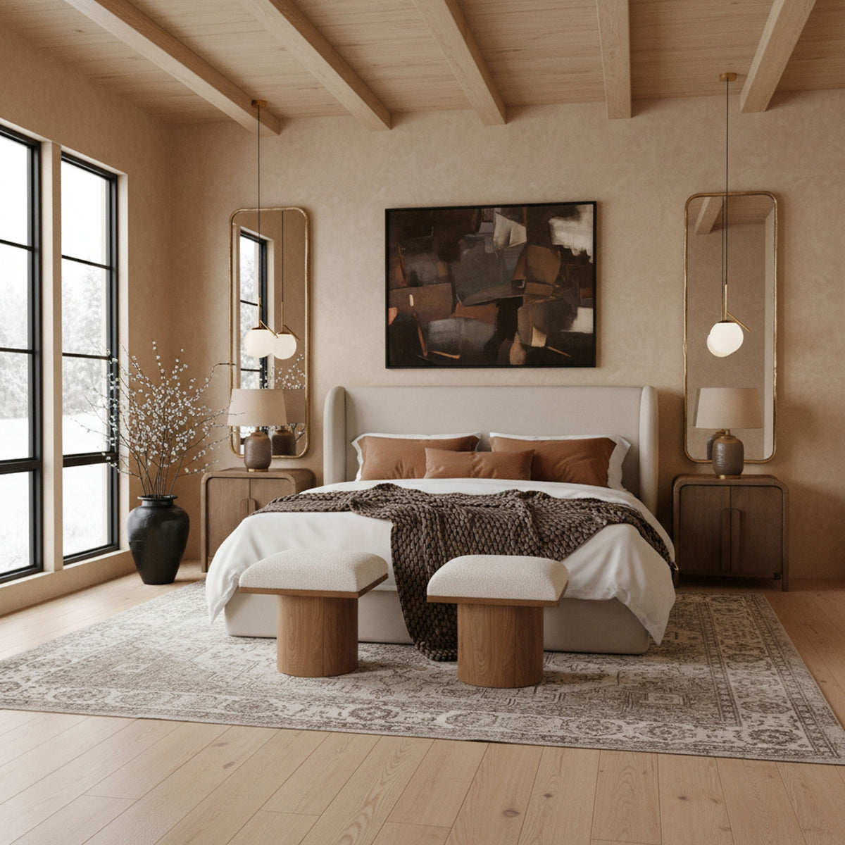 Warby - Vegan Leather Upholstered Bed