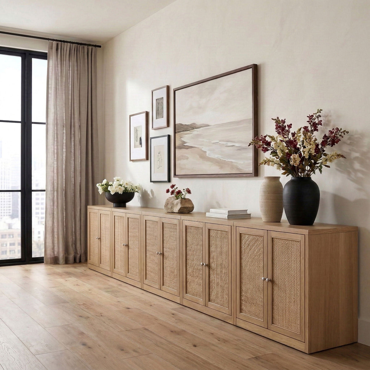 Vero - Solid Wood And Oak Venee Sideboard/Buffet