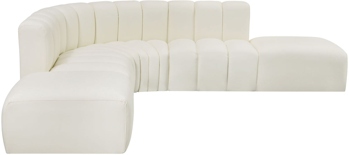 Arc - Faux Leather 6 Piece Corner Modular Sofa