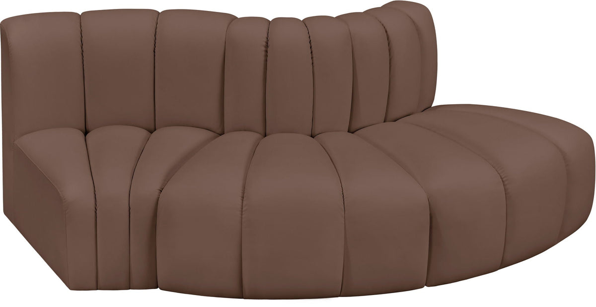 Arc - Faux Leather 3 Piece Modular Sofa