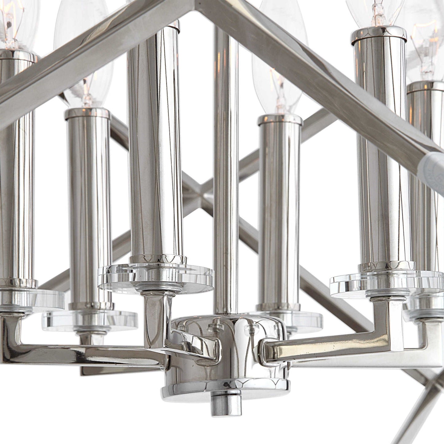 Euclid - 6 Light Cube Pendant - Nickel