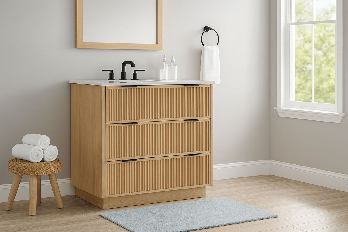 Willard - Engineered Stone And Solid Wood Bathroom Vanity