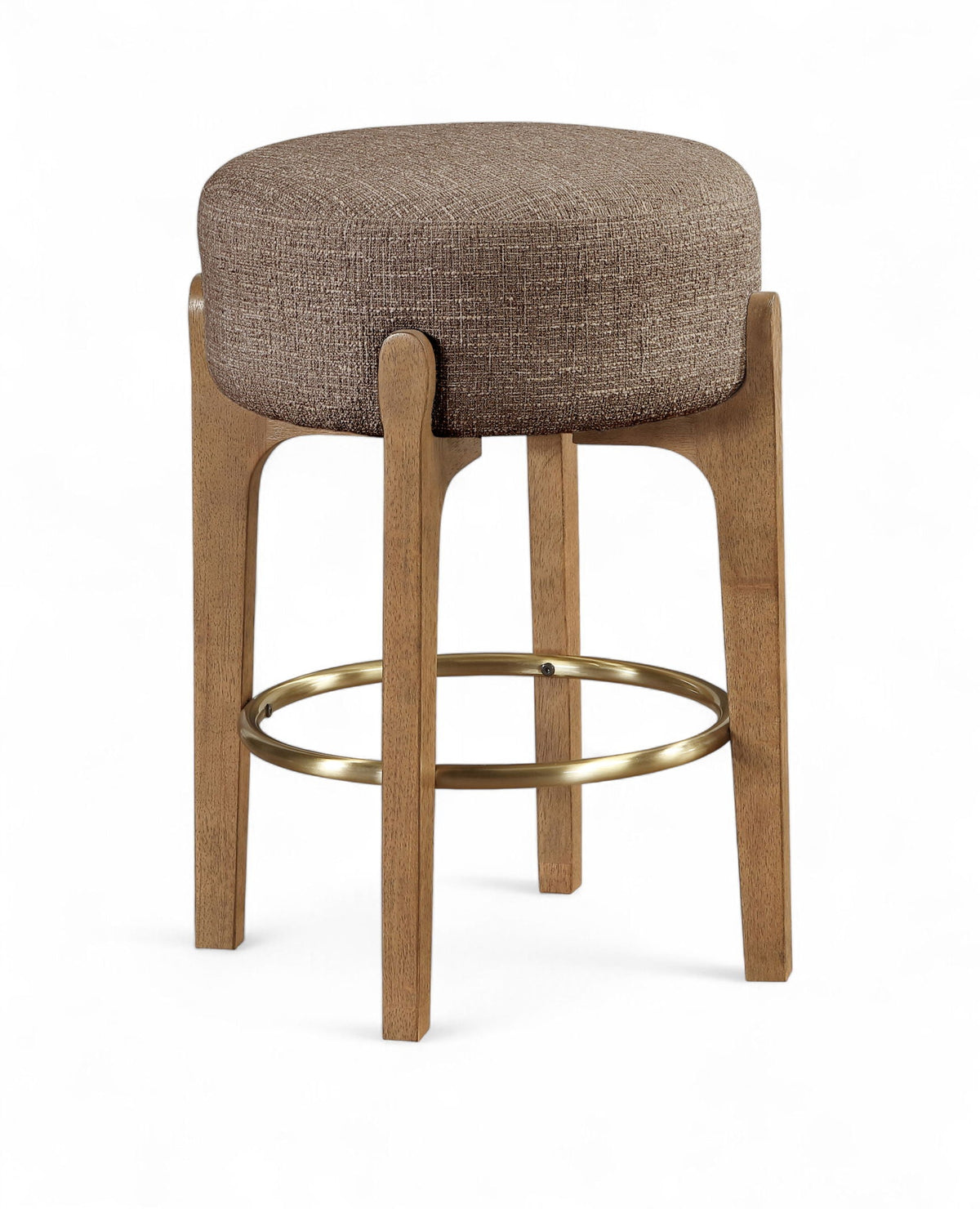 Torino - Backless Counter Stool With Brushed Brown Base (Set of 2)
