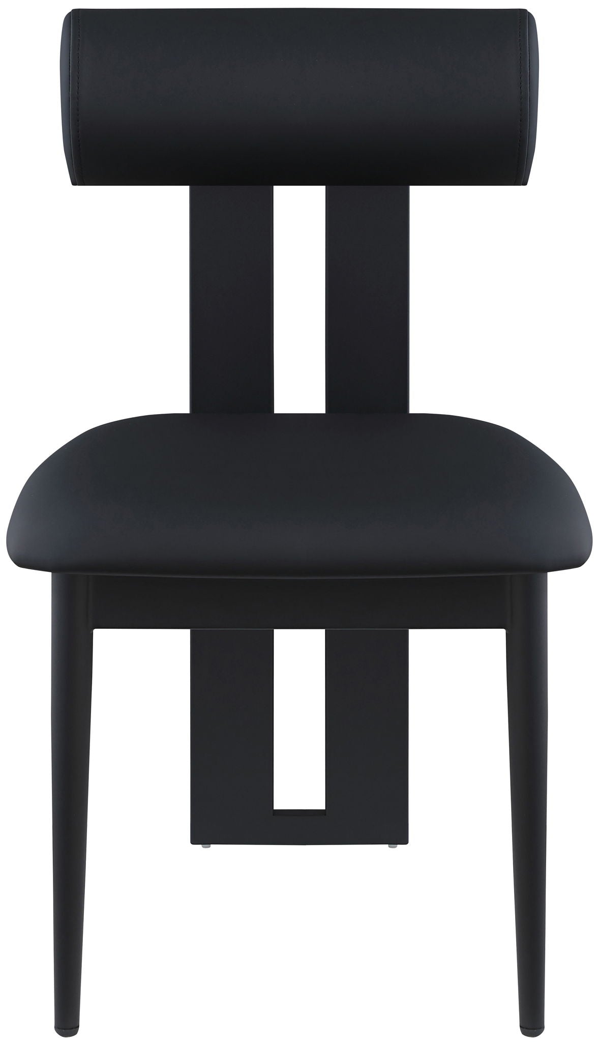 Dario - Faux Leather Dining Chair With Black Frame (Set of 2)