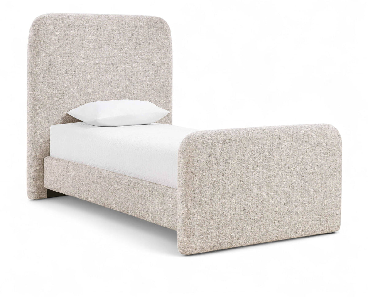 Fira - Linen Textured Fabric Upholstered Bed
