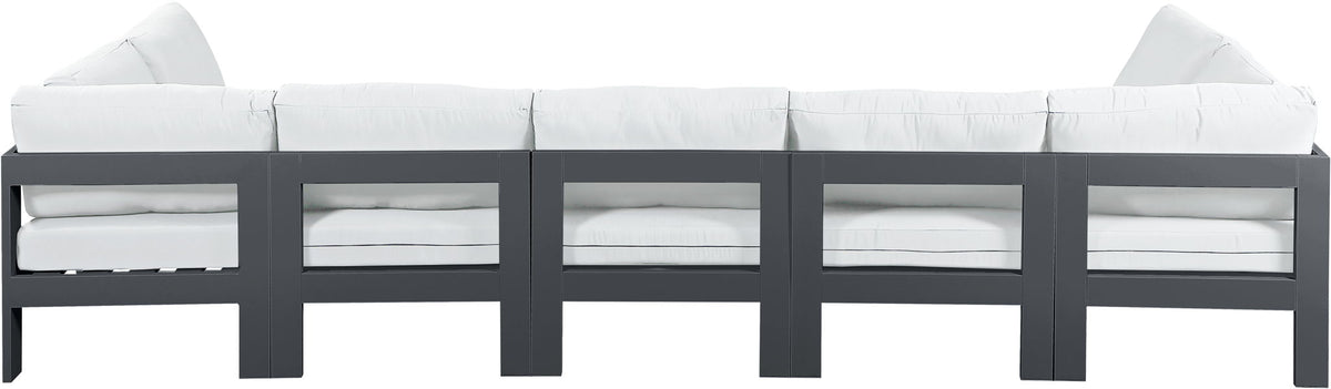 Nizuc - Outdoor Patio 7 Piece Modular Sectional With Gray Frame