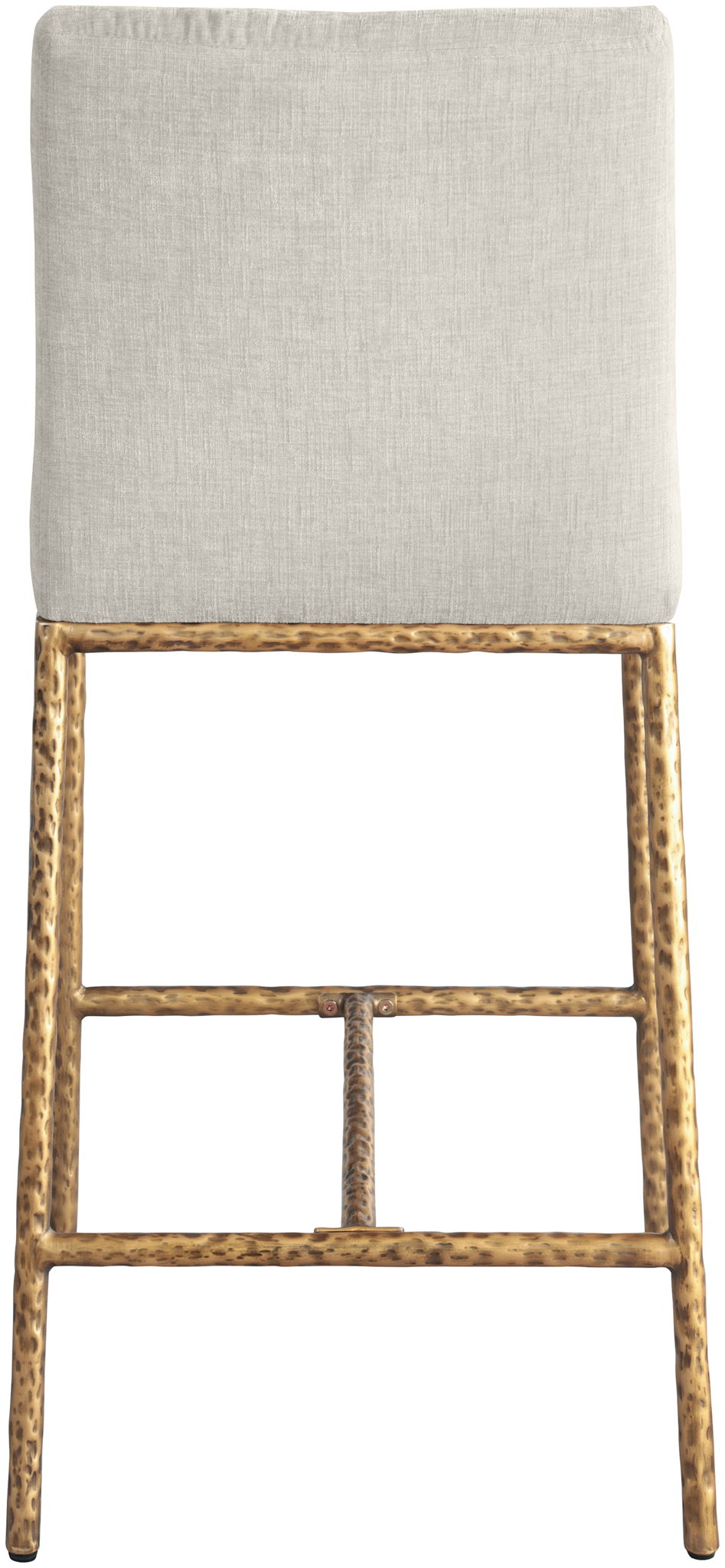 Reeves - Chenille Fabric Upholstered Counter Stool (Set of 2) - Gold Base