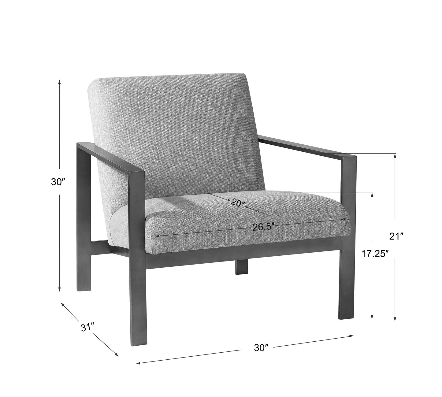Wills - Contemporary Accent Chair - Beige