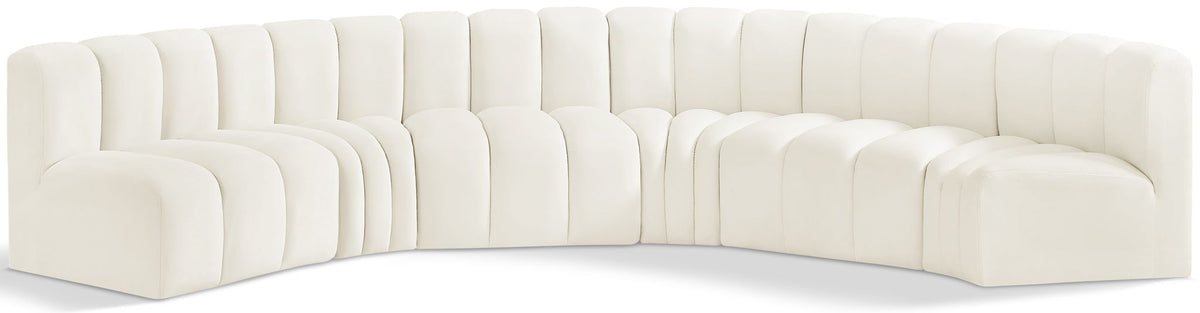 Arc - Velvet 6 Piece U-Shaped Modular Sofa