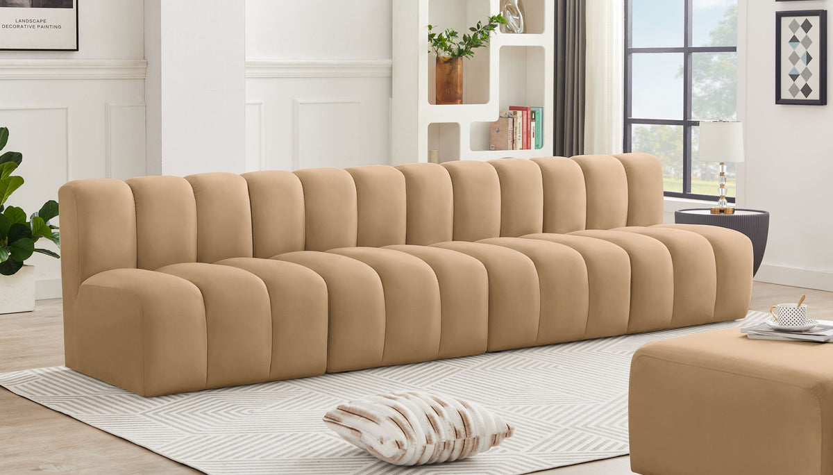 Arc - Velvet 4 Seats Modular Sofa