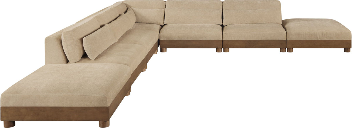 Turin - Chenille Fabric Upholstered Modular Sectional - Beige
