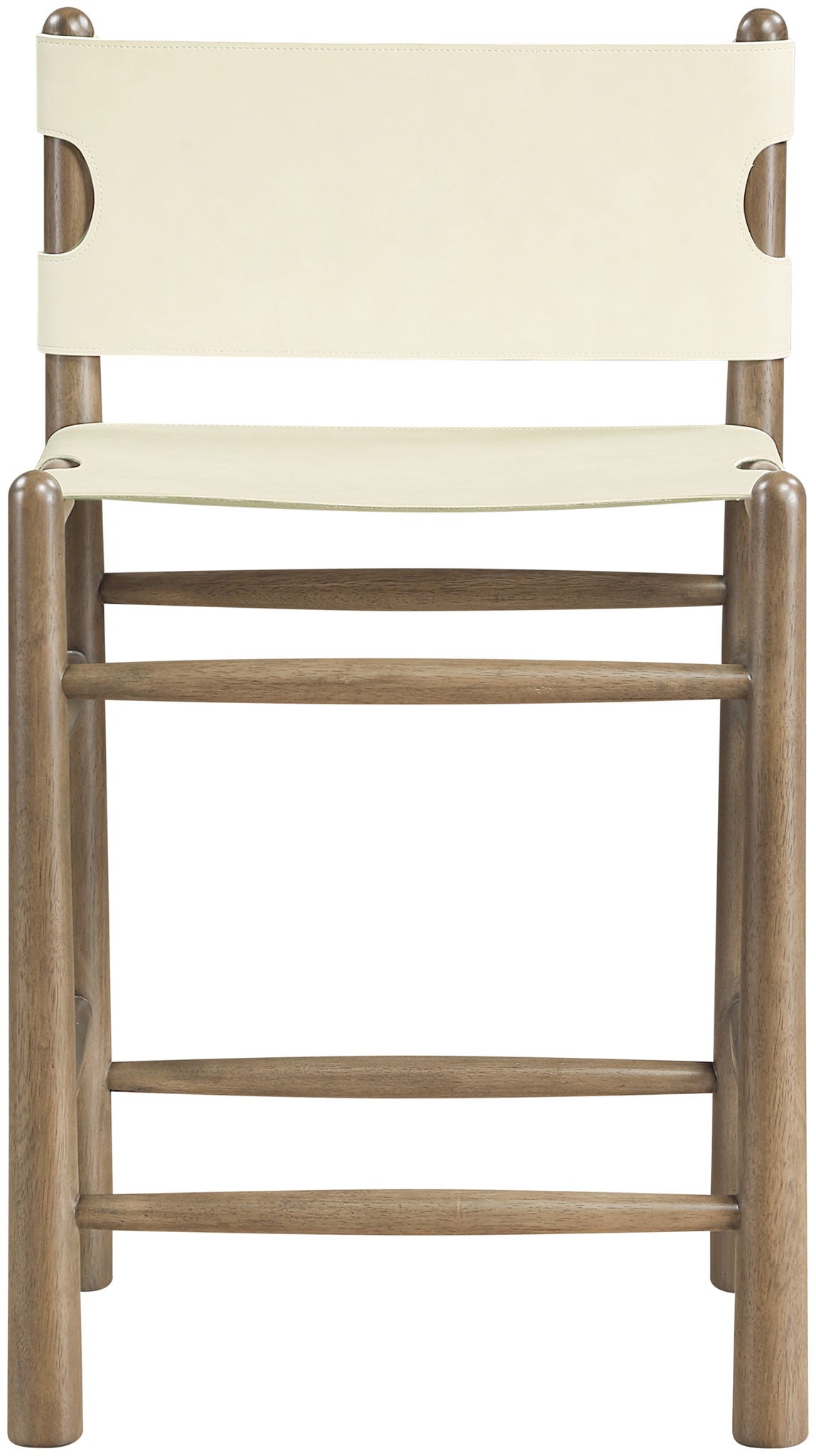 Santos - Upholstered Counter Stool With Stained Brown Base
