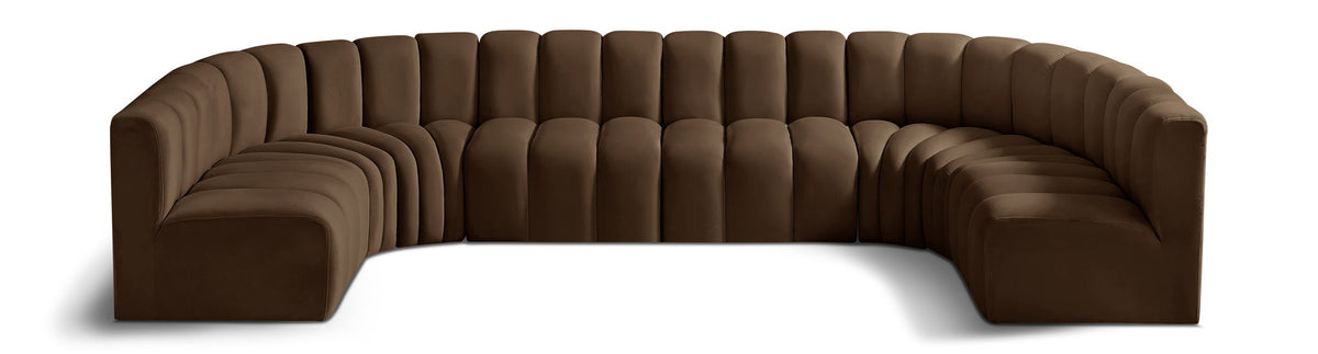 Arc - Velvet Modular U-Shaped Sectional