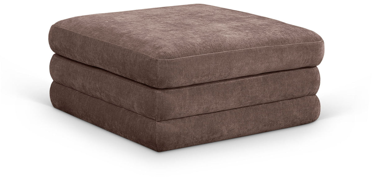 Stellar - Chenille Fabric Upholstered Modular Modular Ottoman